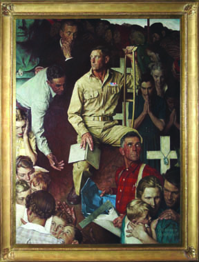 Artist Facing Blank Canvas By Norman Rockwell